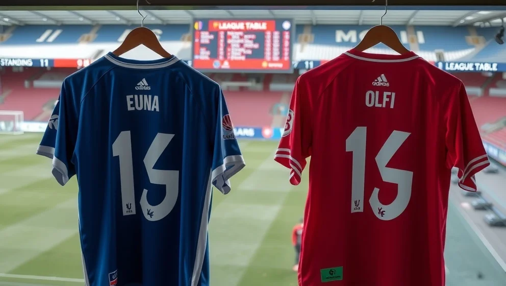 Chelsea mot Liverpool FC tabellställning
